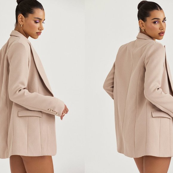 HOUSE OF CB 'Marta' Latte Oversized Blazer NWOT - Picture 5 of 5